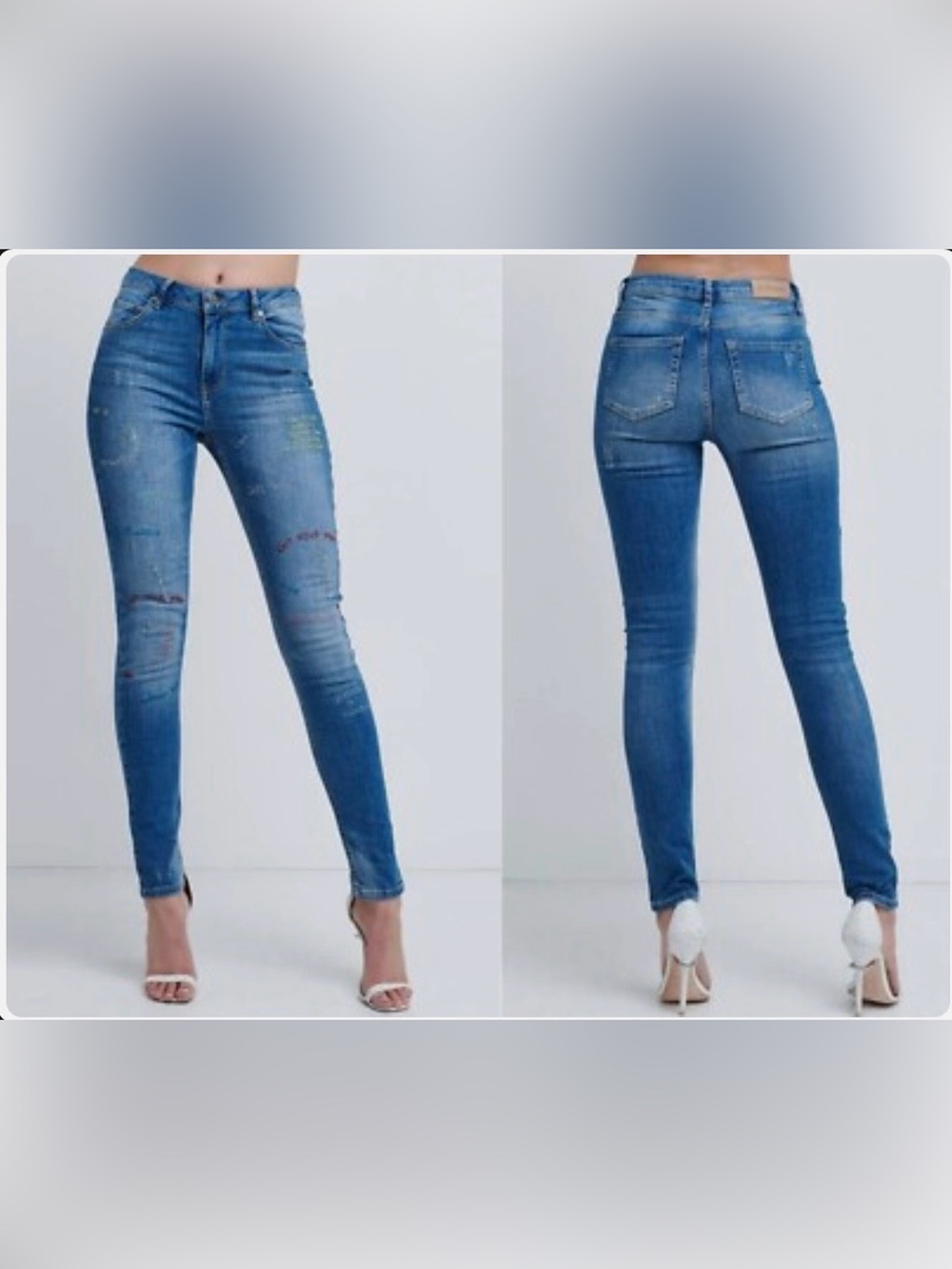 Supertrash Paradise Jlina Embroidered Skinny Jean Sz 29